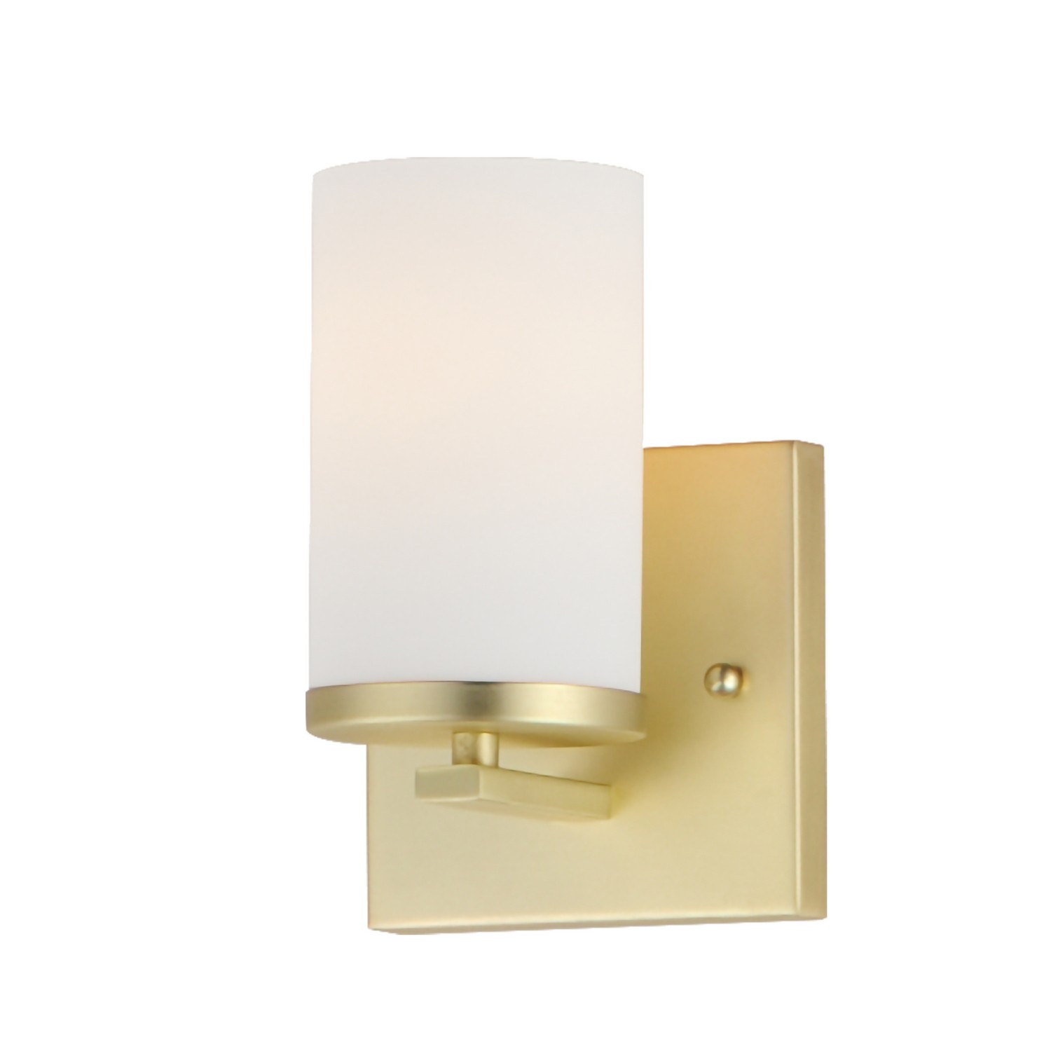 Satin Brass One Light Wall Sconce from the Lateral Collection