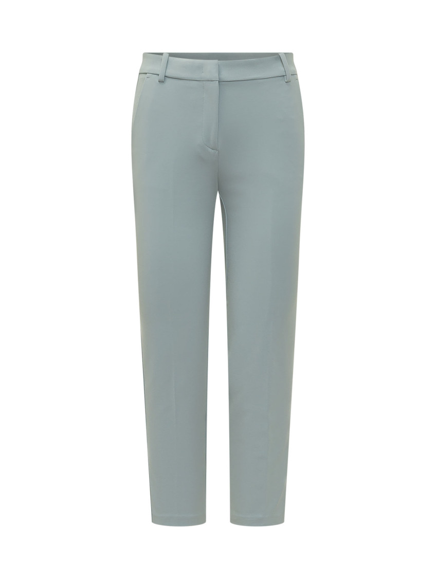 Light Blue Straight Flat Front Pants