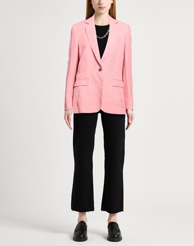 Woman Blazer Pink Size 6 Viscose, Linen