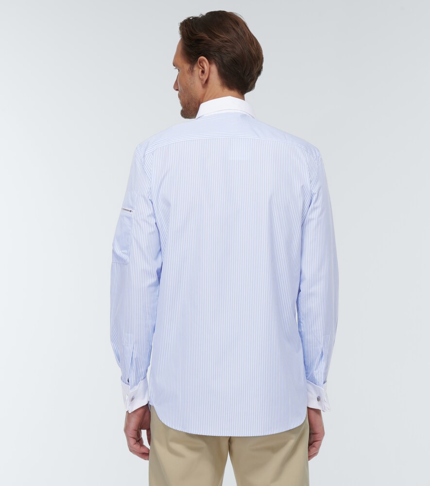Striped cotton poplin shirt