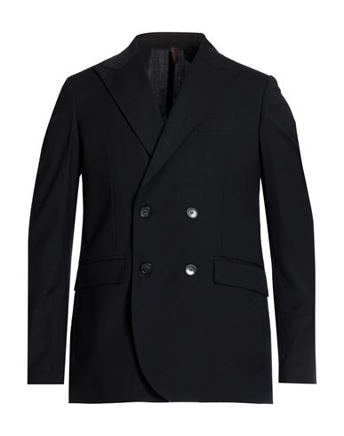 Man Blazer Black Size 38 Polyester, Viscose, Elastane