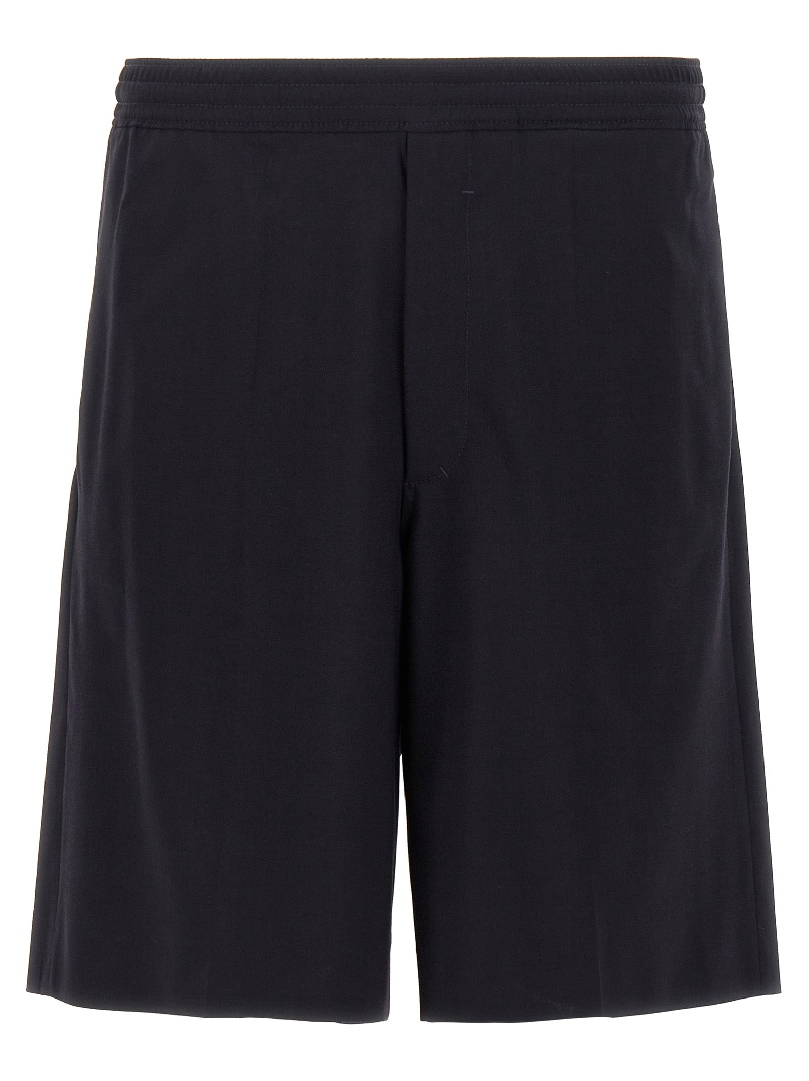 Wool-Blend Bermuda Shorts — Black