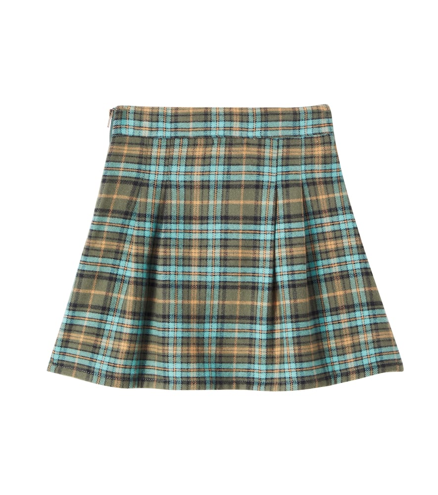 Seraphina plaid cotton tweed skirt