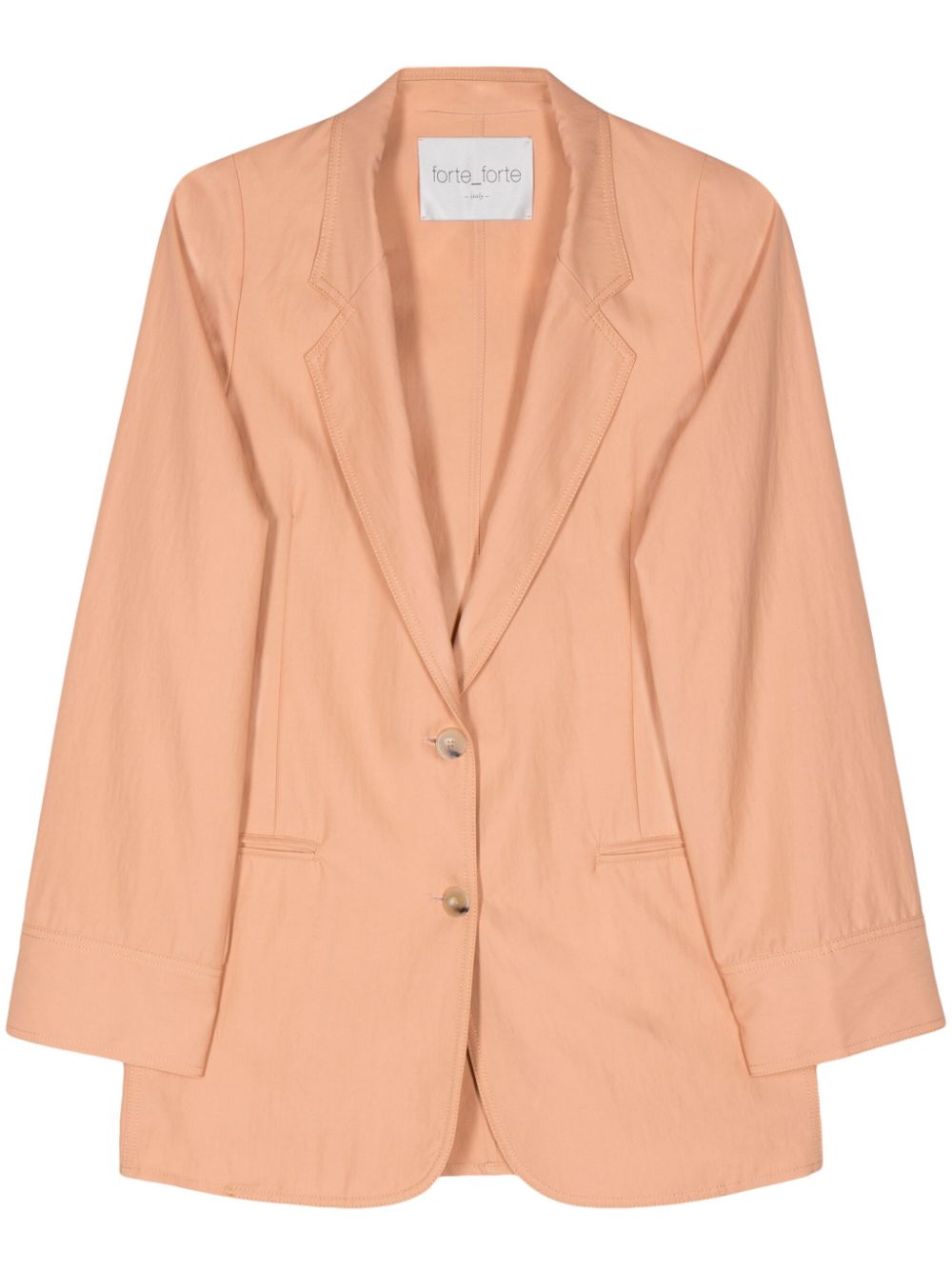Italian-vents twill blazer - Neutrals