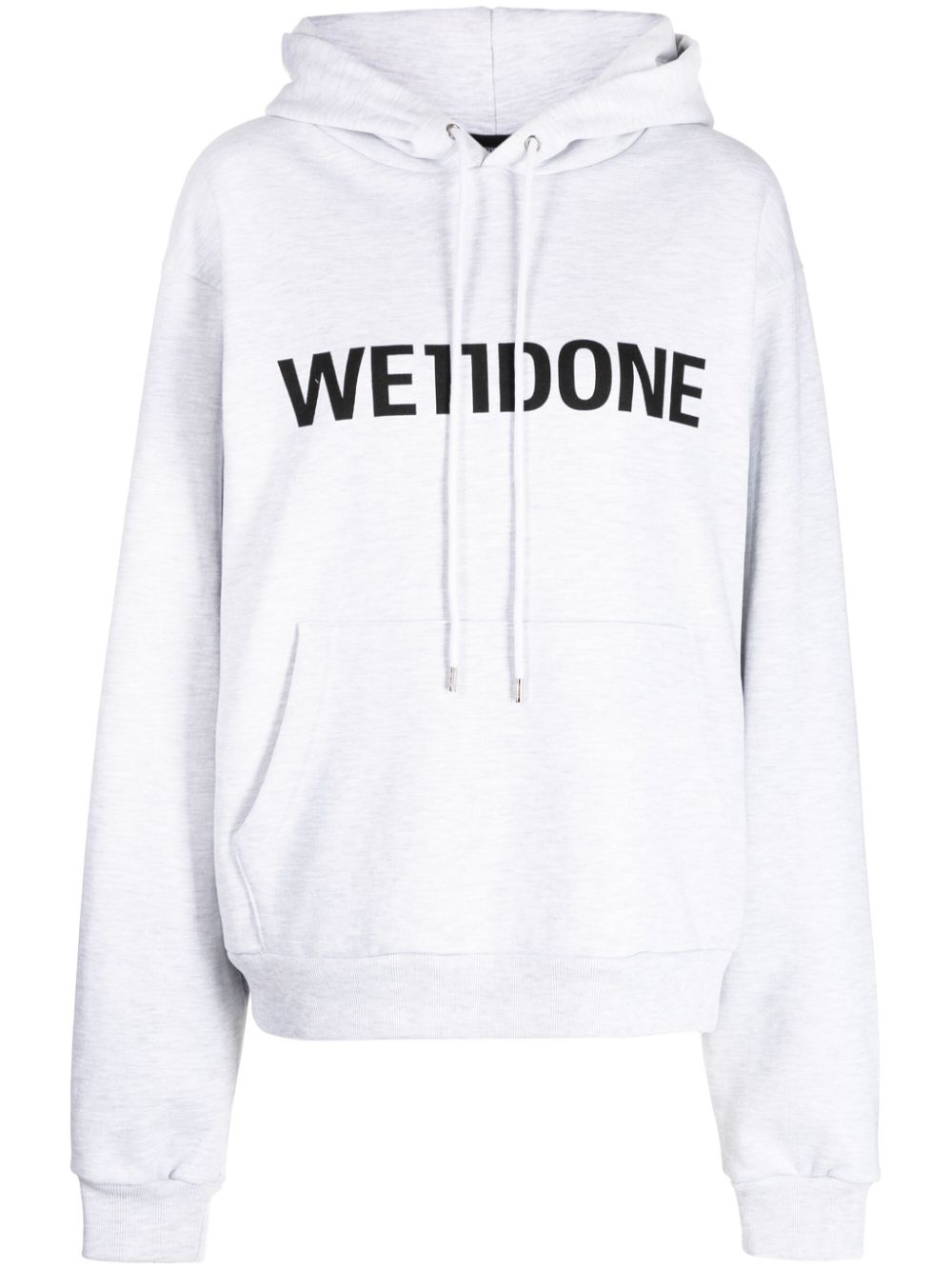 Logo-print drawstring hoodie - Grey