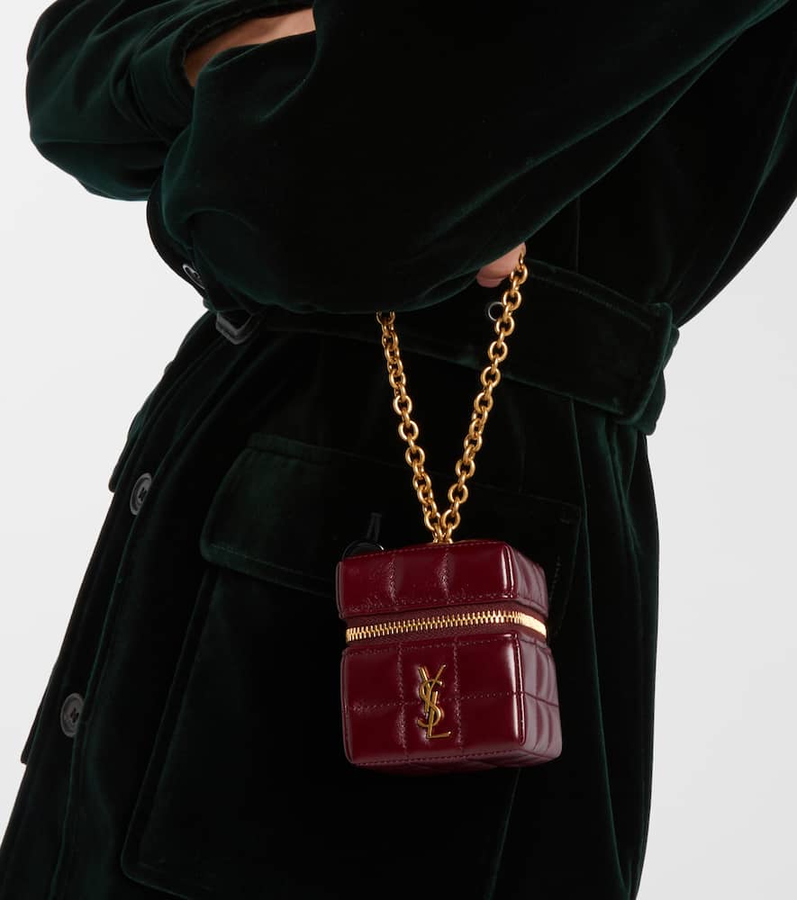 Cassandre Mini leather pouch on chain
