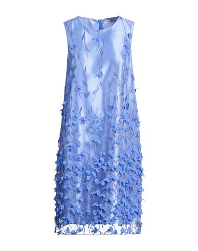 Woman Midi dress Light blue Size 10 Polyester