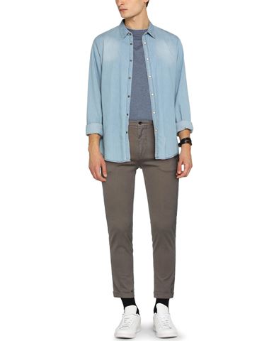 Man Pants Khaki Size 28 Cotton, Elastane