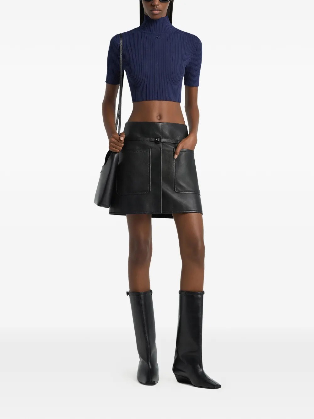 Cropped Rib Knit Top