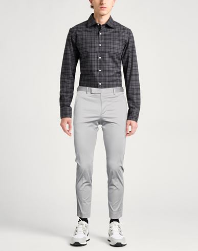 Man Pants Light grey Size 32 Cotton, Elastane