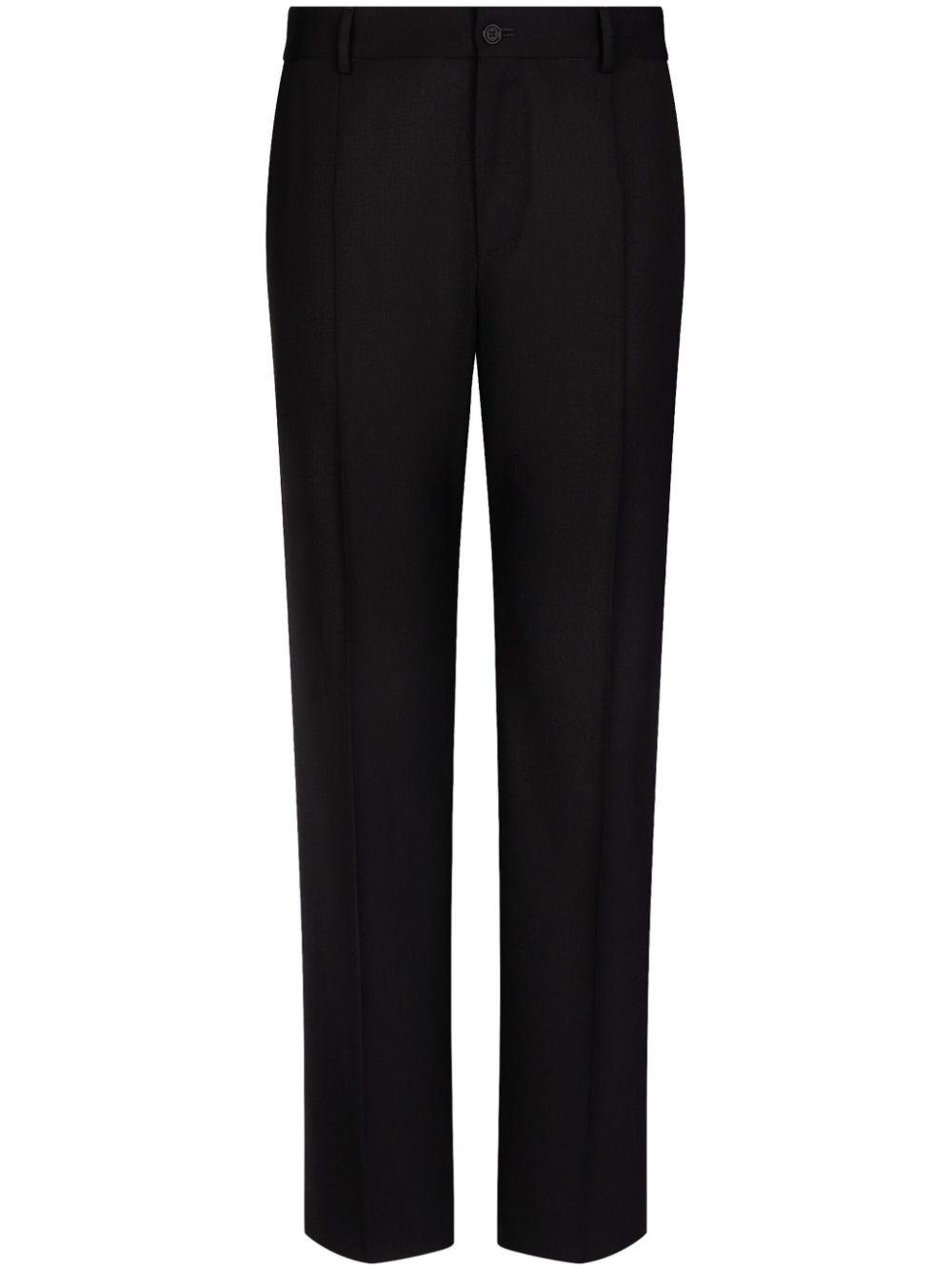 Tailored straight-leg trousers - Black