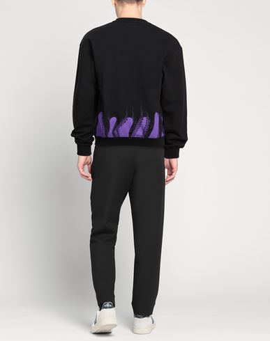 Man Sweatshirt Black Size M Cotton