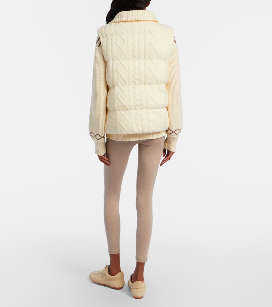 Irina cable-knit puffer vest
