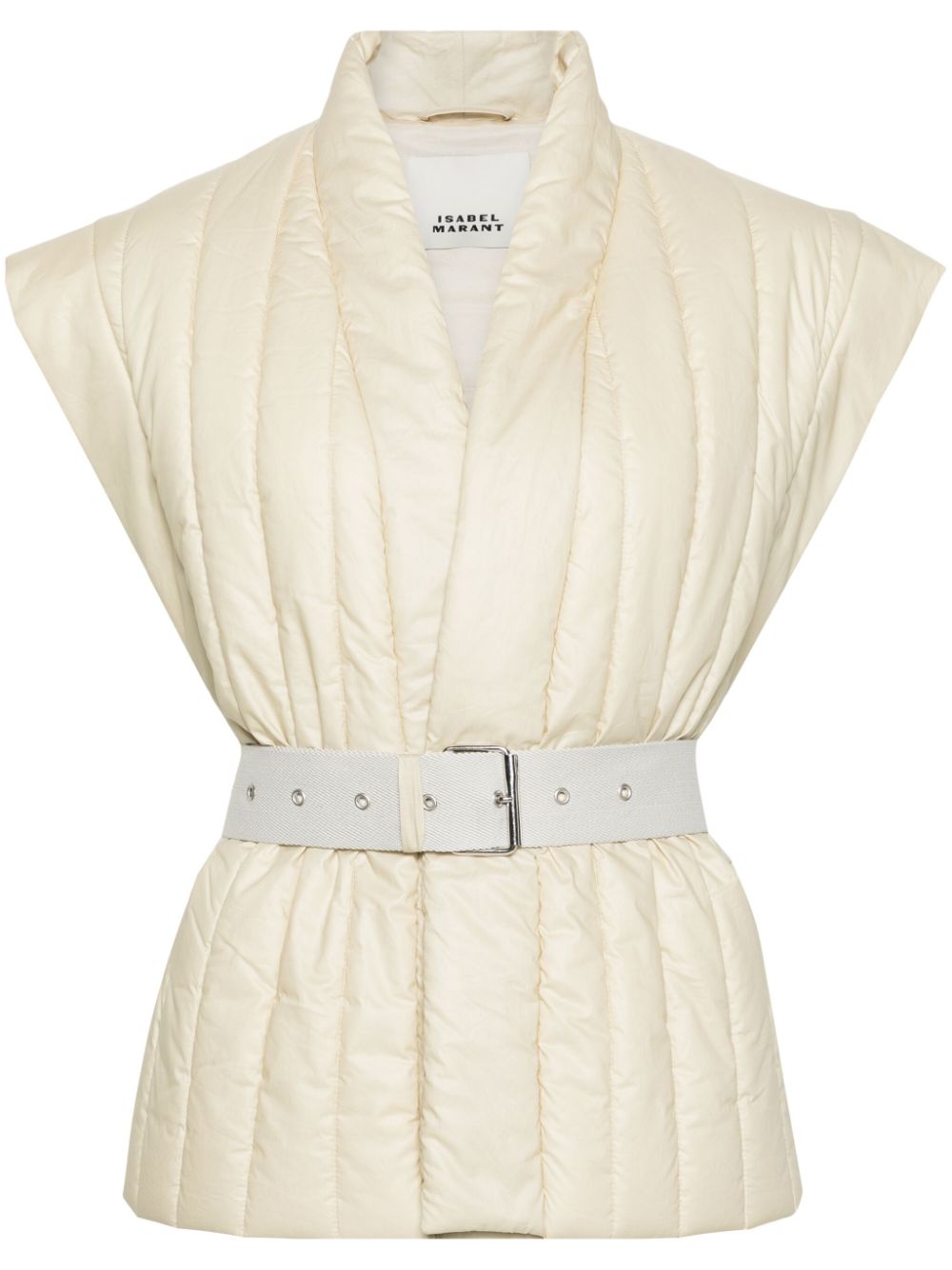 Ajali belted quilted gilet - Black