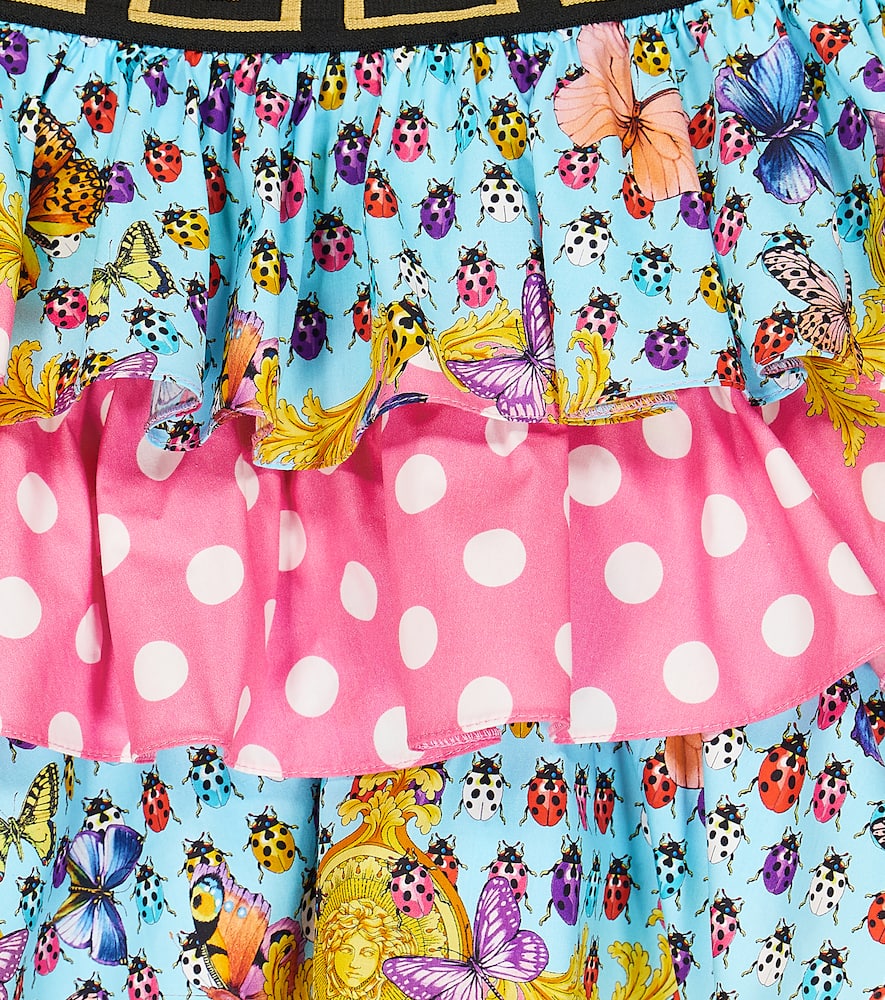 Butterflies printed cotton skirt