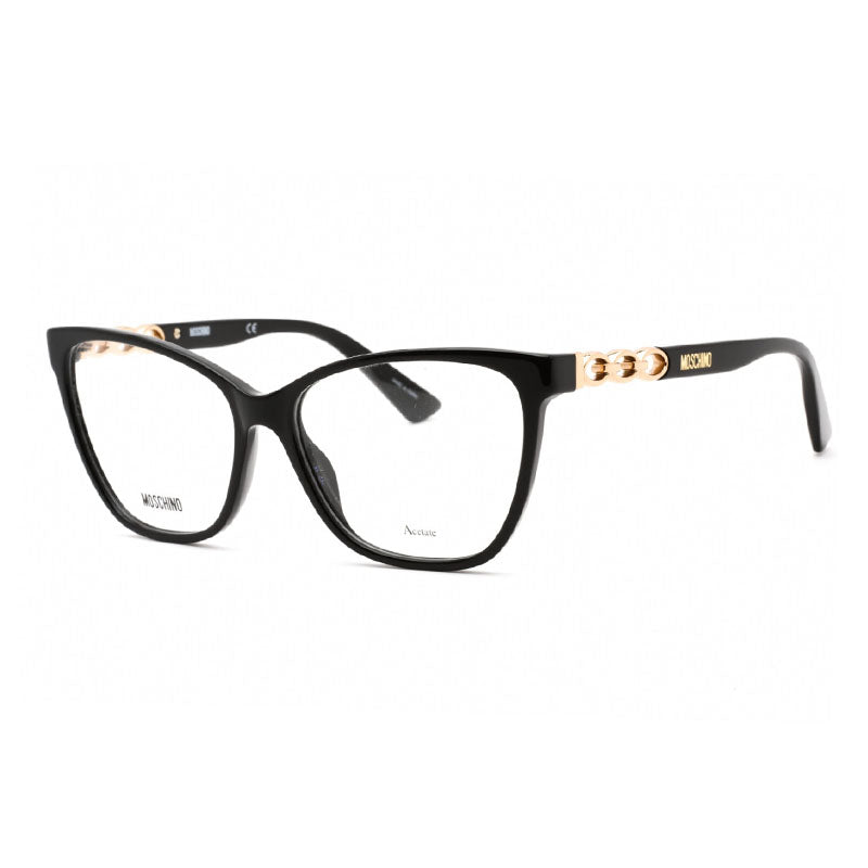 MOS588080700 Cat-Eye Black Acetate Eyeglasses — Black