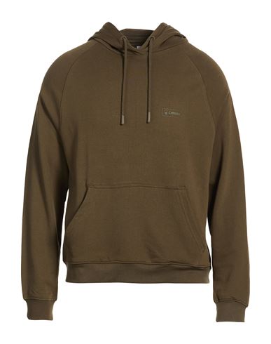 Man Sweatshirt Military green Size L Cotton