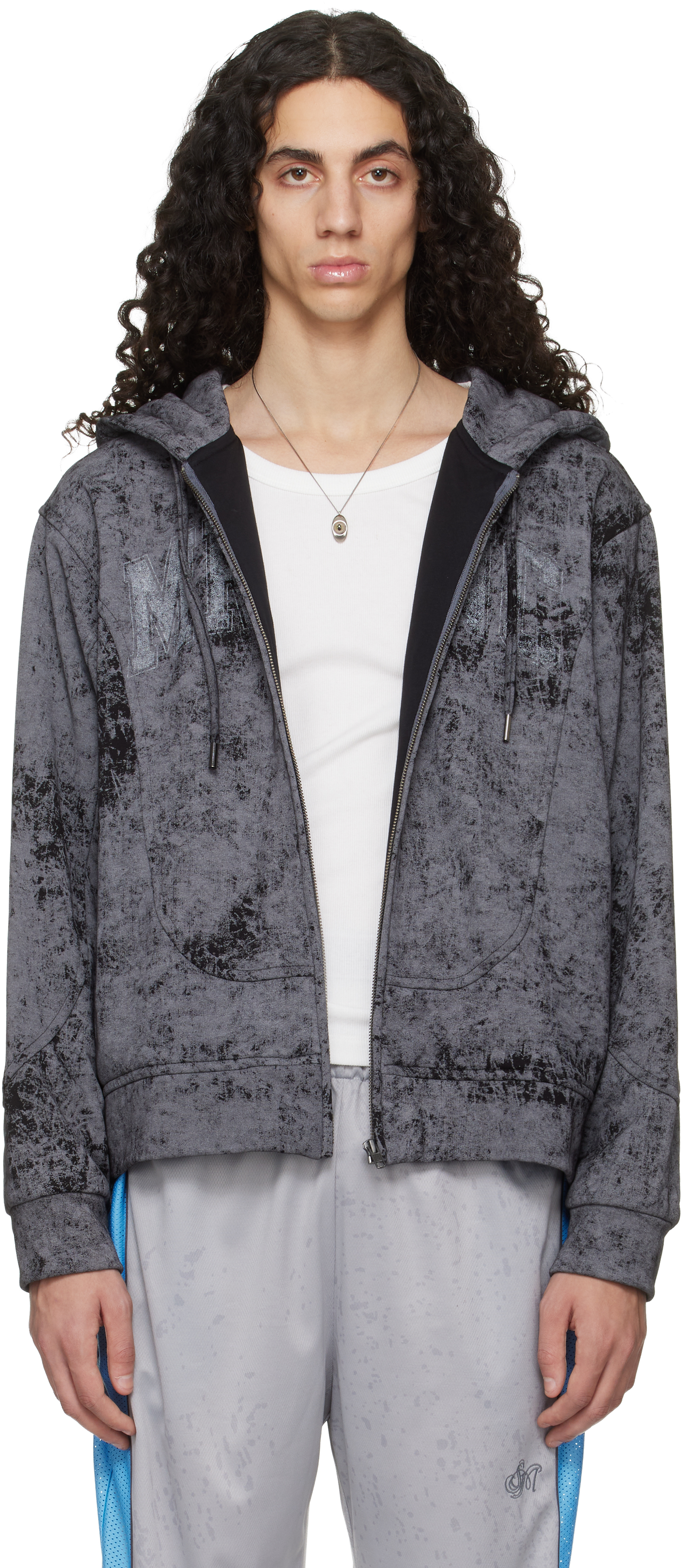 Gray Track Hoodie