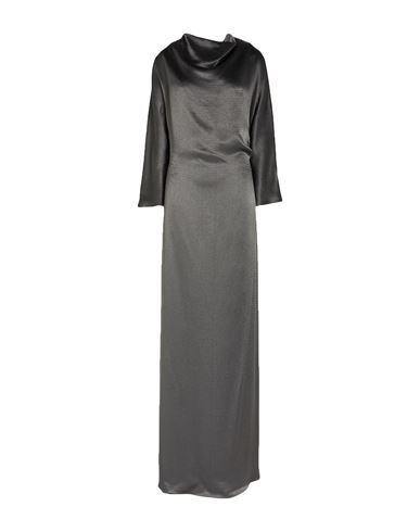 Woman Maxi dress Charcoal Size 12 Viscose, Acetate