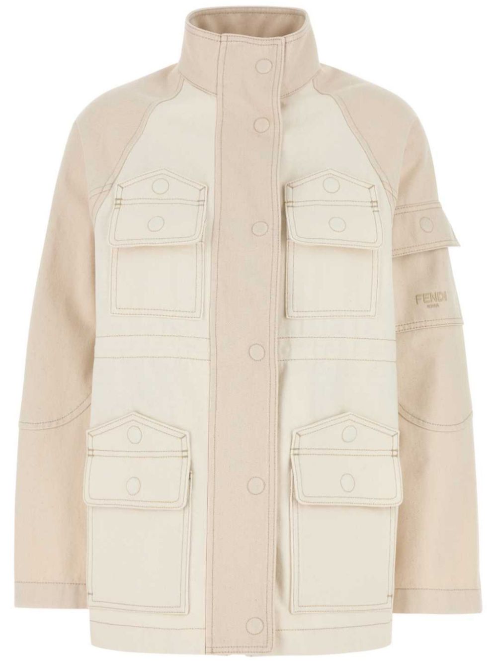 Denim bomber jacket - Neutrals