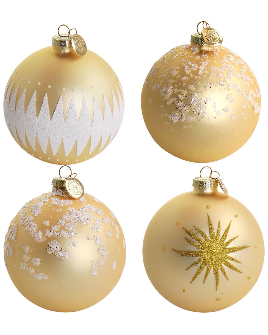 Holiday 4pc Ball Christmas Ornament Set