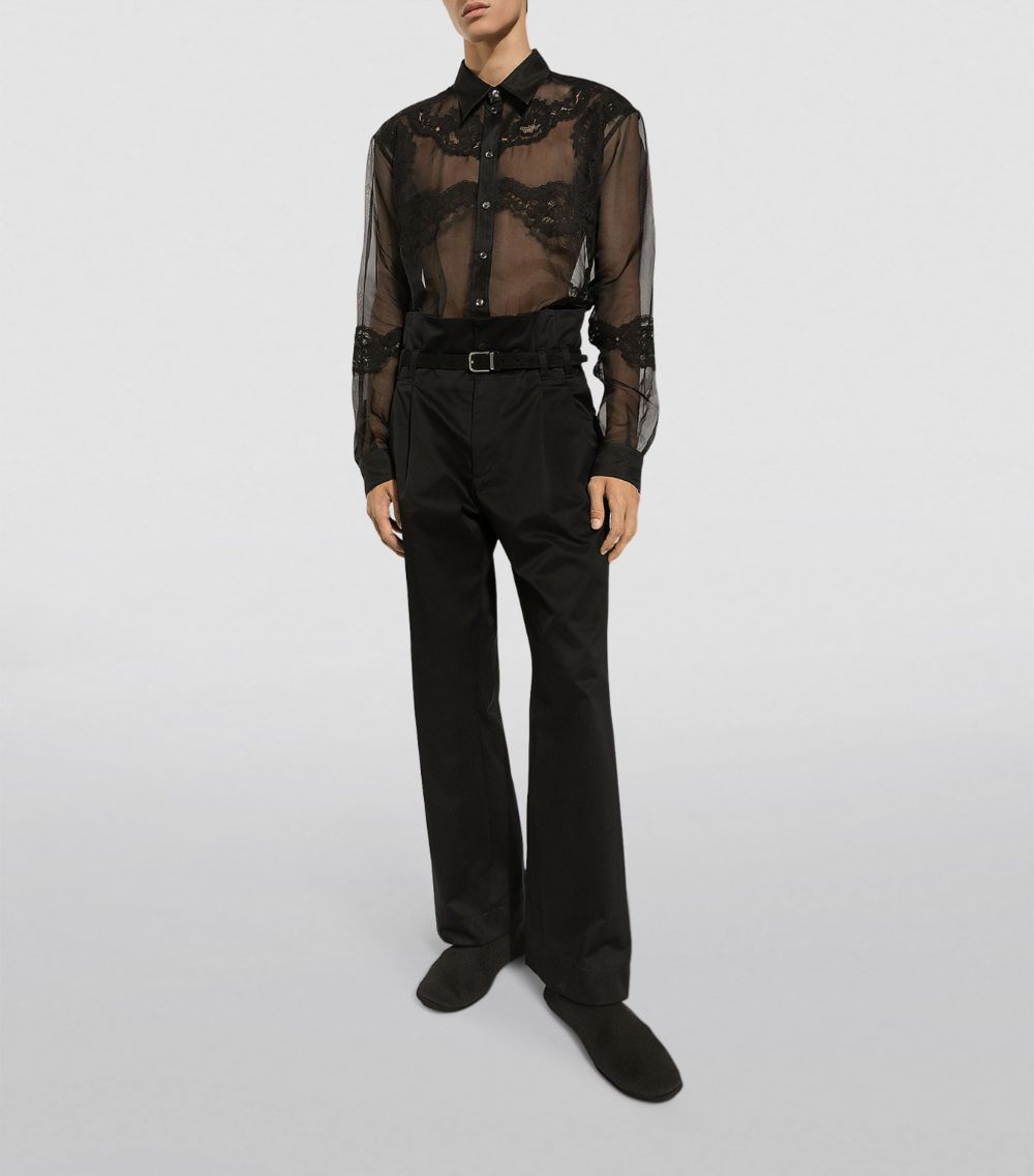 High-Waist Tailored Trousers