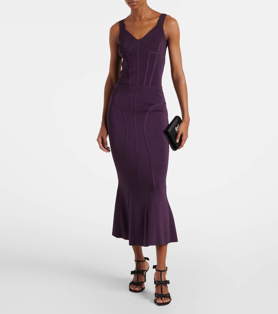 Peplum maxi skirt