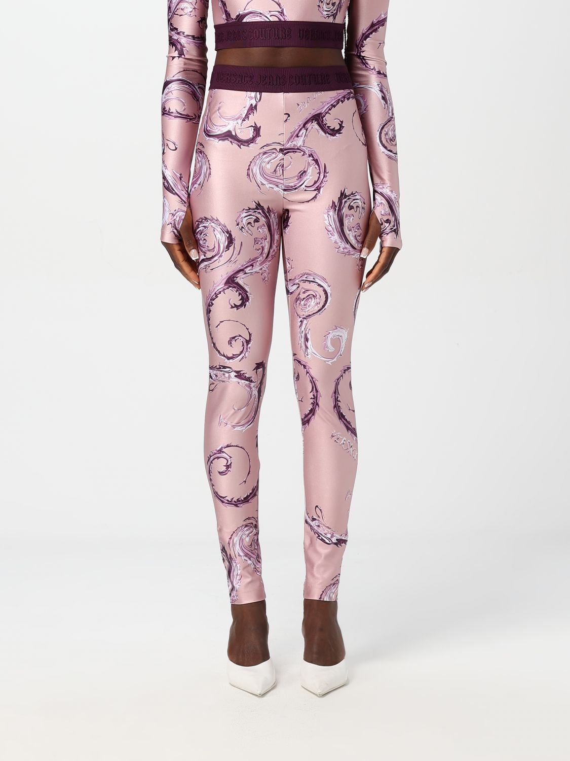 Chromo Couture-print leggings - Pink