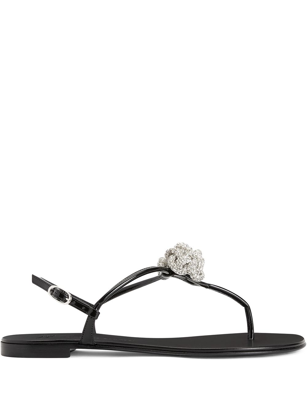 Crystal-embellished sandals - Black