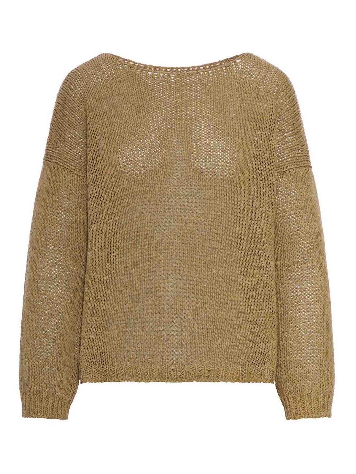 Openwork Sweater With Dropped Shoulders