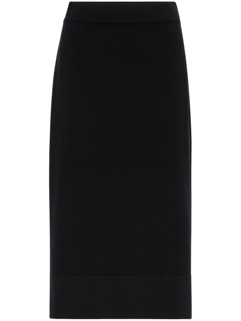 Cashmere midi skirt - Black