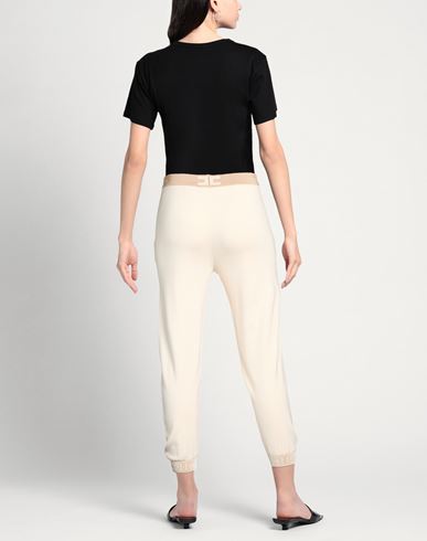 Woman Pants Cream Size 8 Viscose, Polyamide