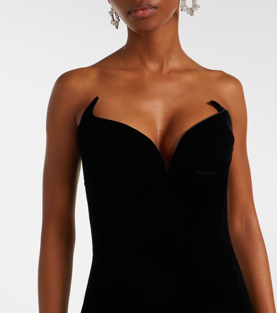 Velvet bustier dress
