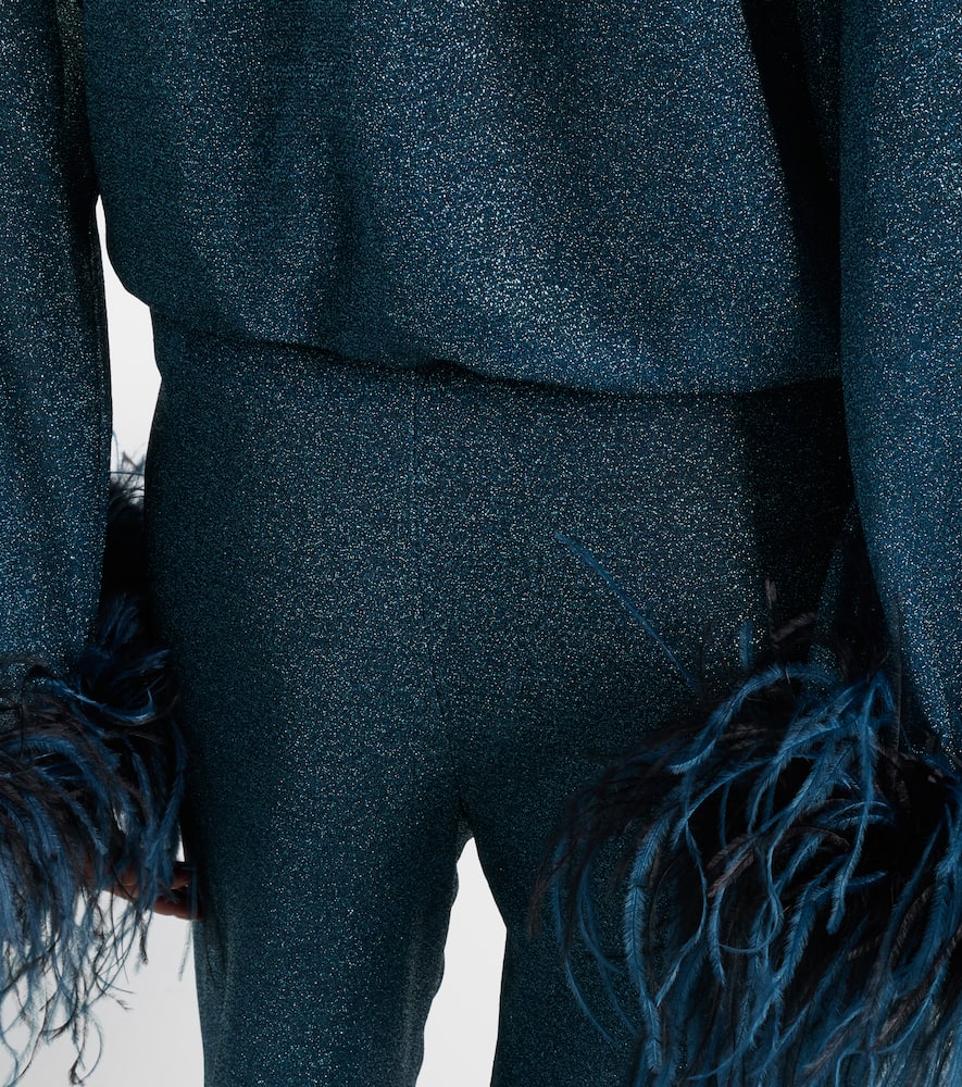 Oséree Lumière Plumage wide-leg pants