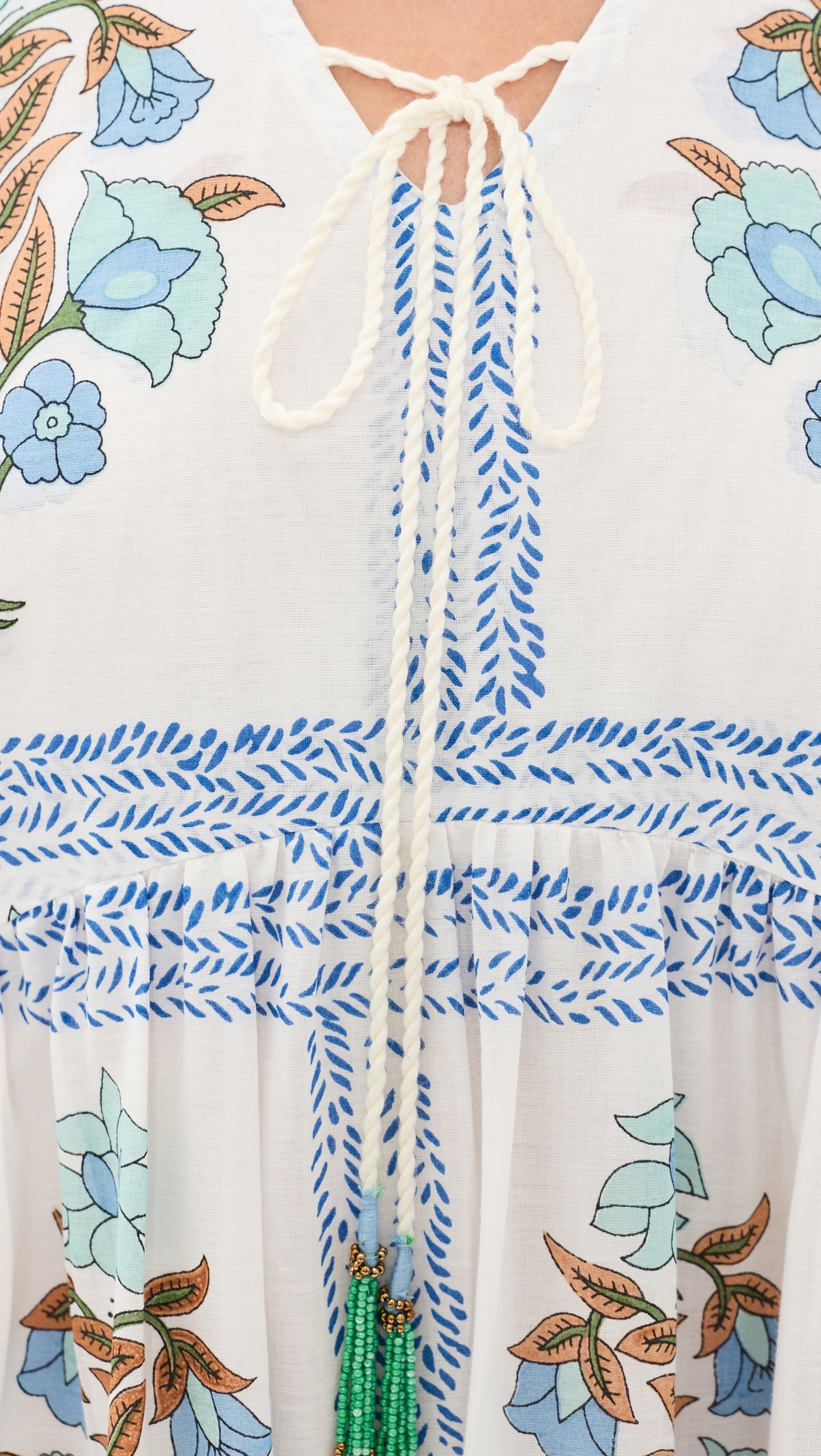Sofia Cotton Midi Dress Blue Floral