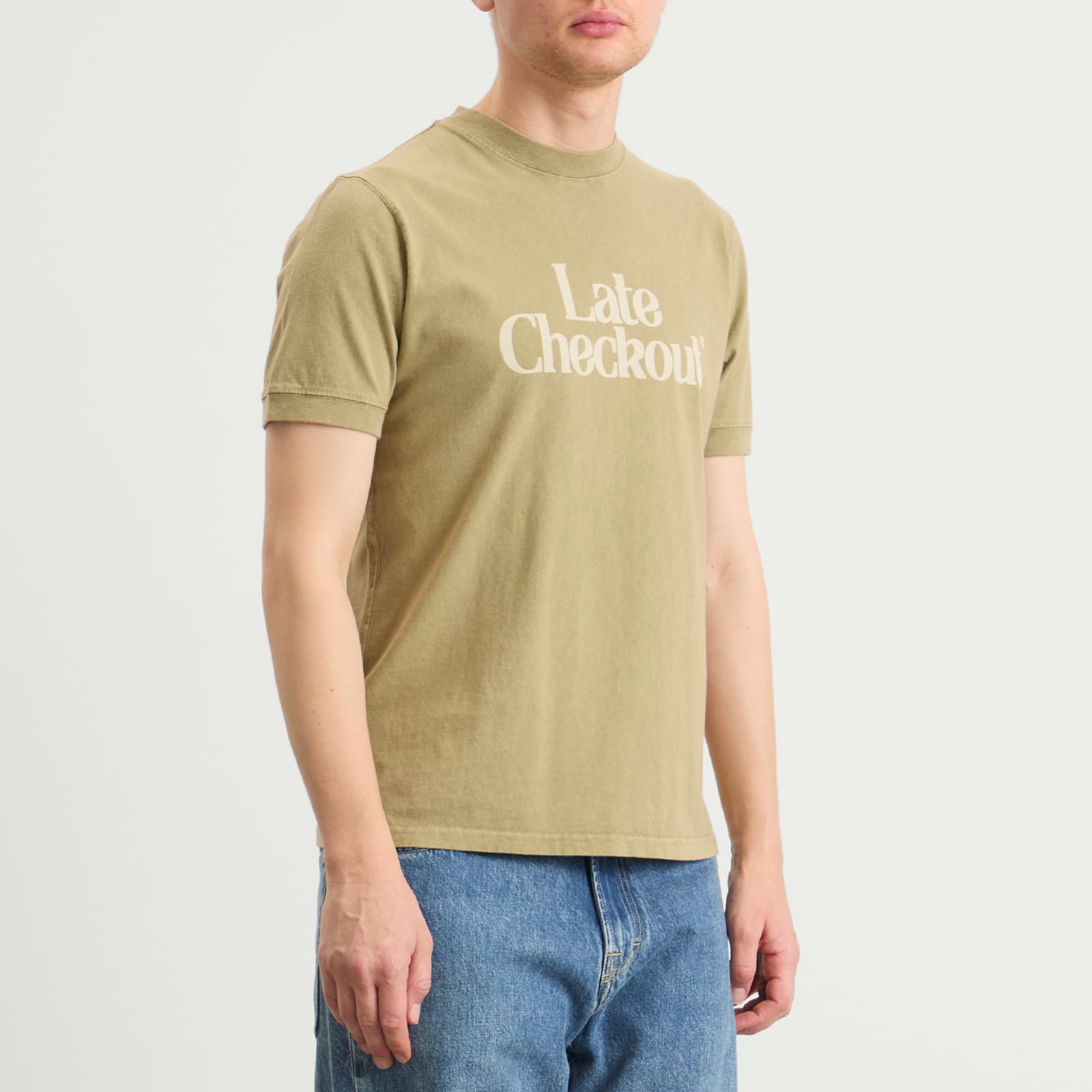 Men's Logo Vintage Ringer T-Shirt in Green
