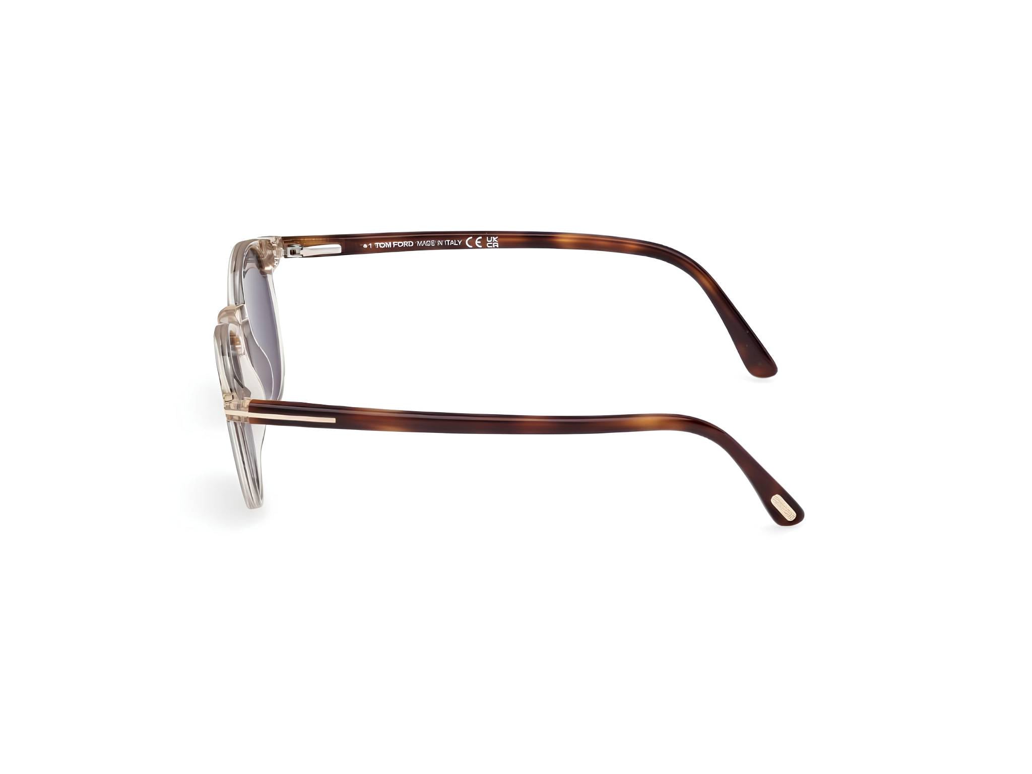 TOM FORD Man TOM FORD FT0539 ANDREA-02 45N Sunglasses Acetate Brown Green Round Norma