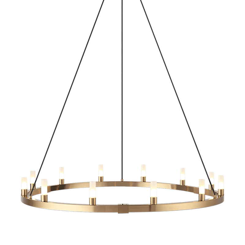 Matteo Cascadian 12-Light Chandelier In Aged Gold Bra