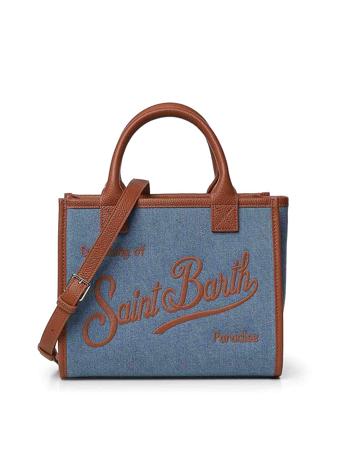 Denim And Leather Vanity Bag
