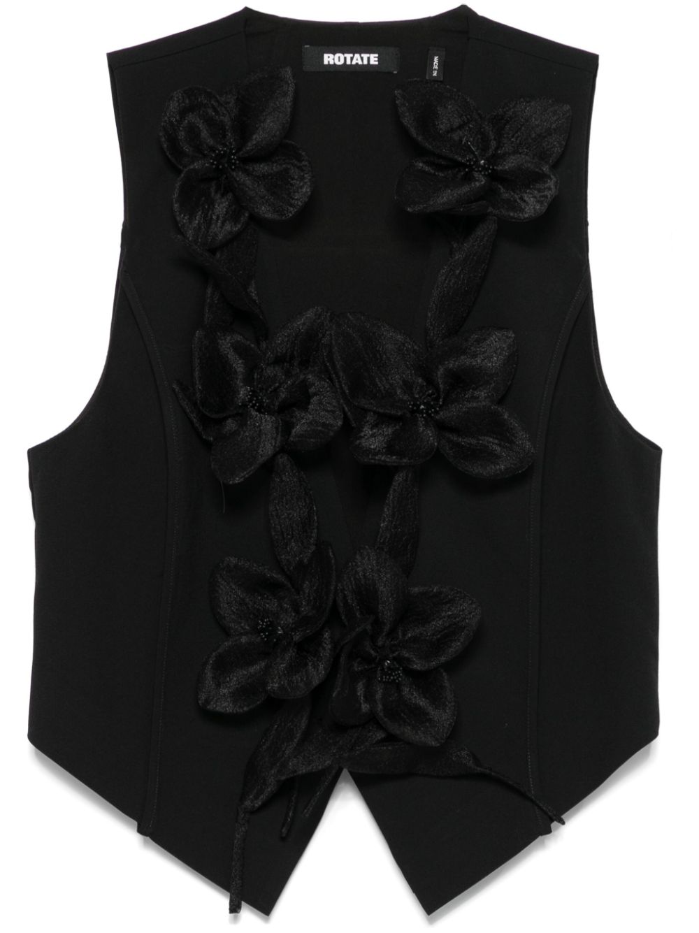 Flower waistcoat - Black