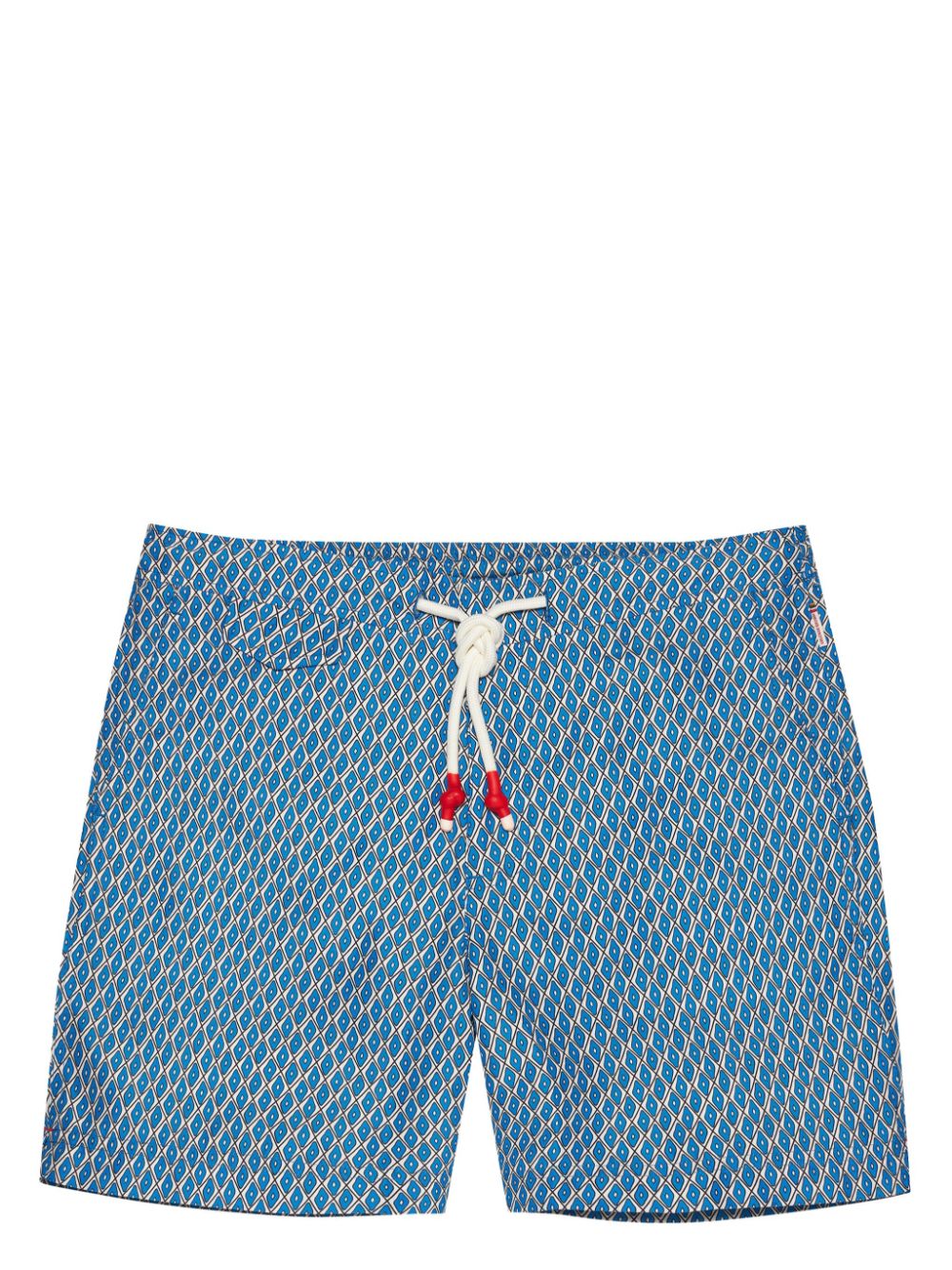 Geometric-pattern swim shorts - Blue