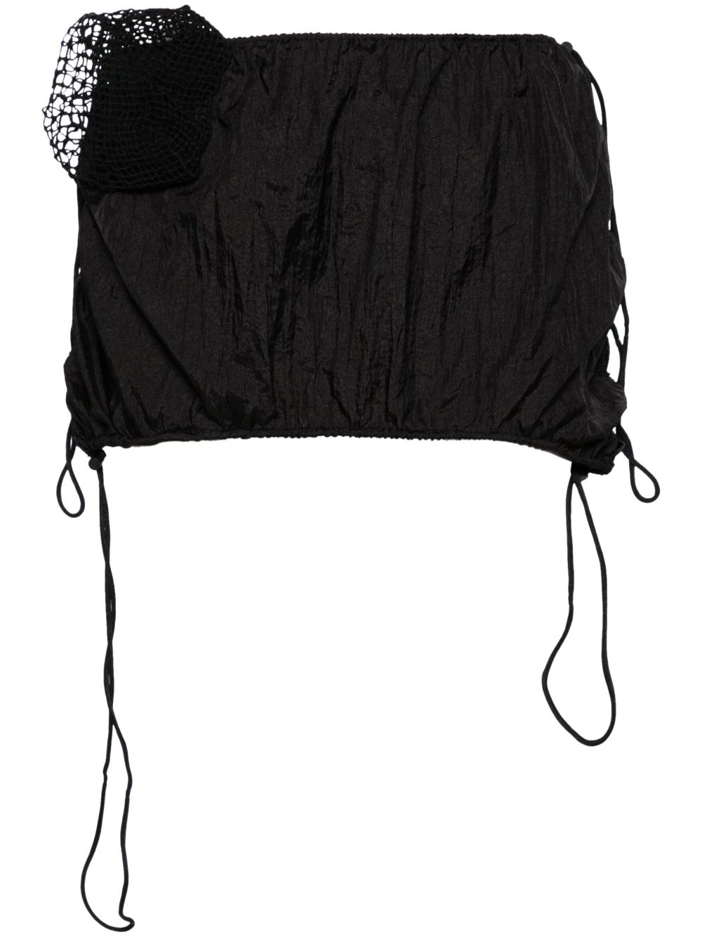 Chute drawstring miniskirt - Black
