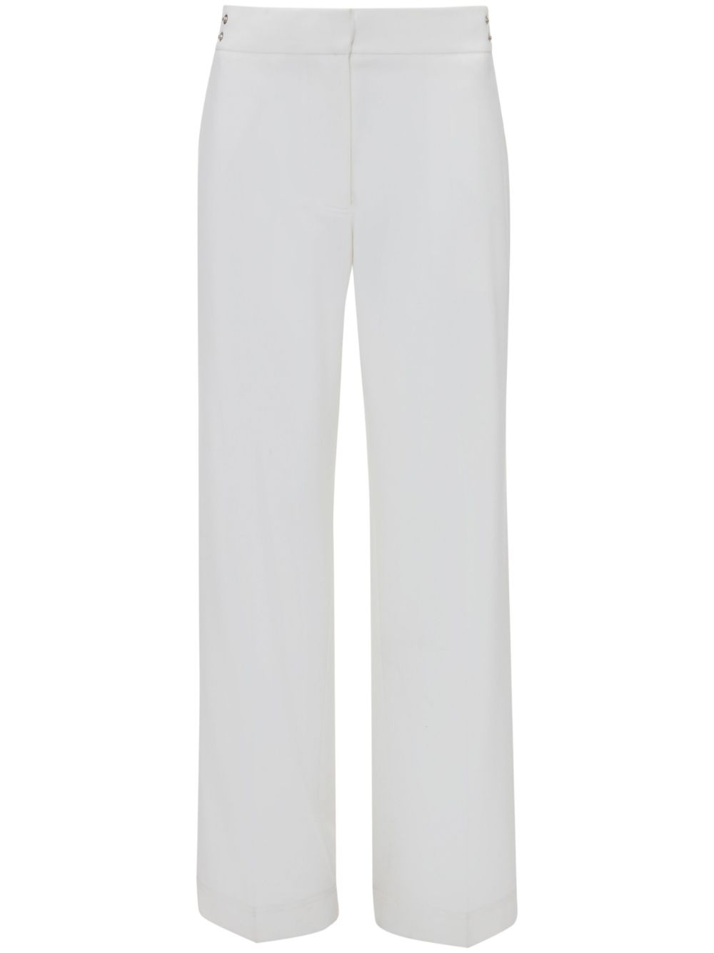 Rivet-detailing straight-leg trousers - White
