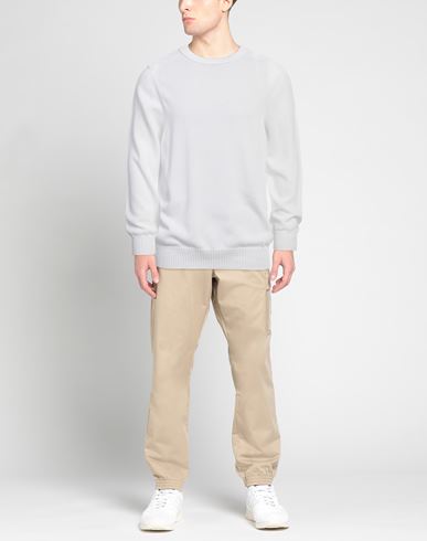 Man Sweater White Size 44 Cotton