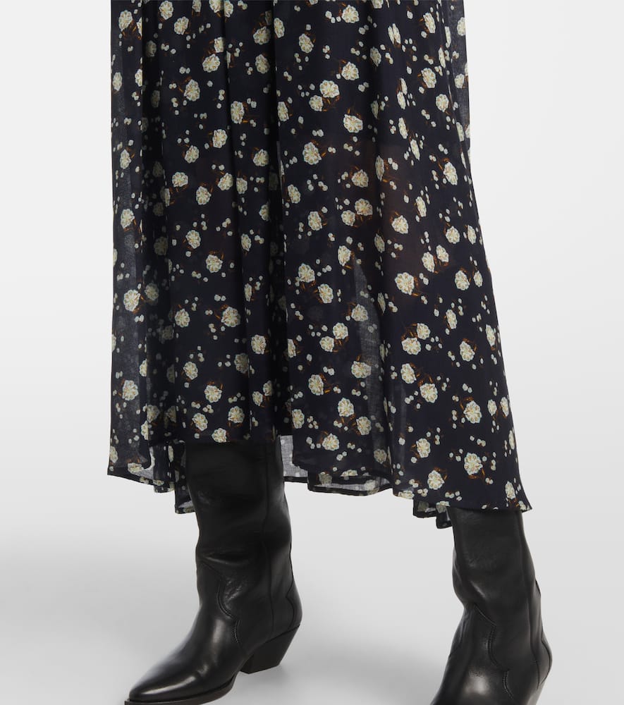 Floral Volumes printed maxi dress