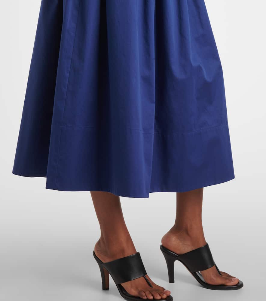 Leonie cotton satin midi skirt