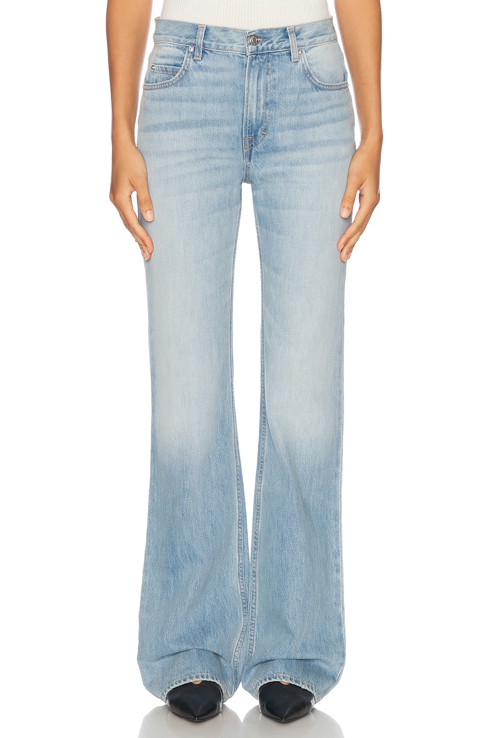 GRLFRND Danie Mid Rise Boot Jeans in Blue. -  28 also in 23, 24, 25