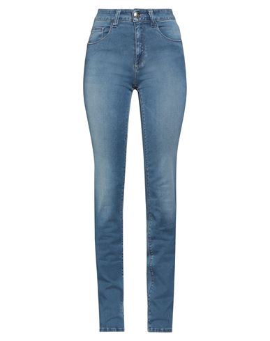 Woman Jeans Blue Size 4 Cotton, Elastane