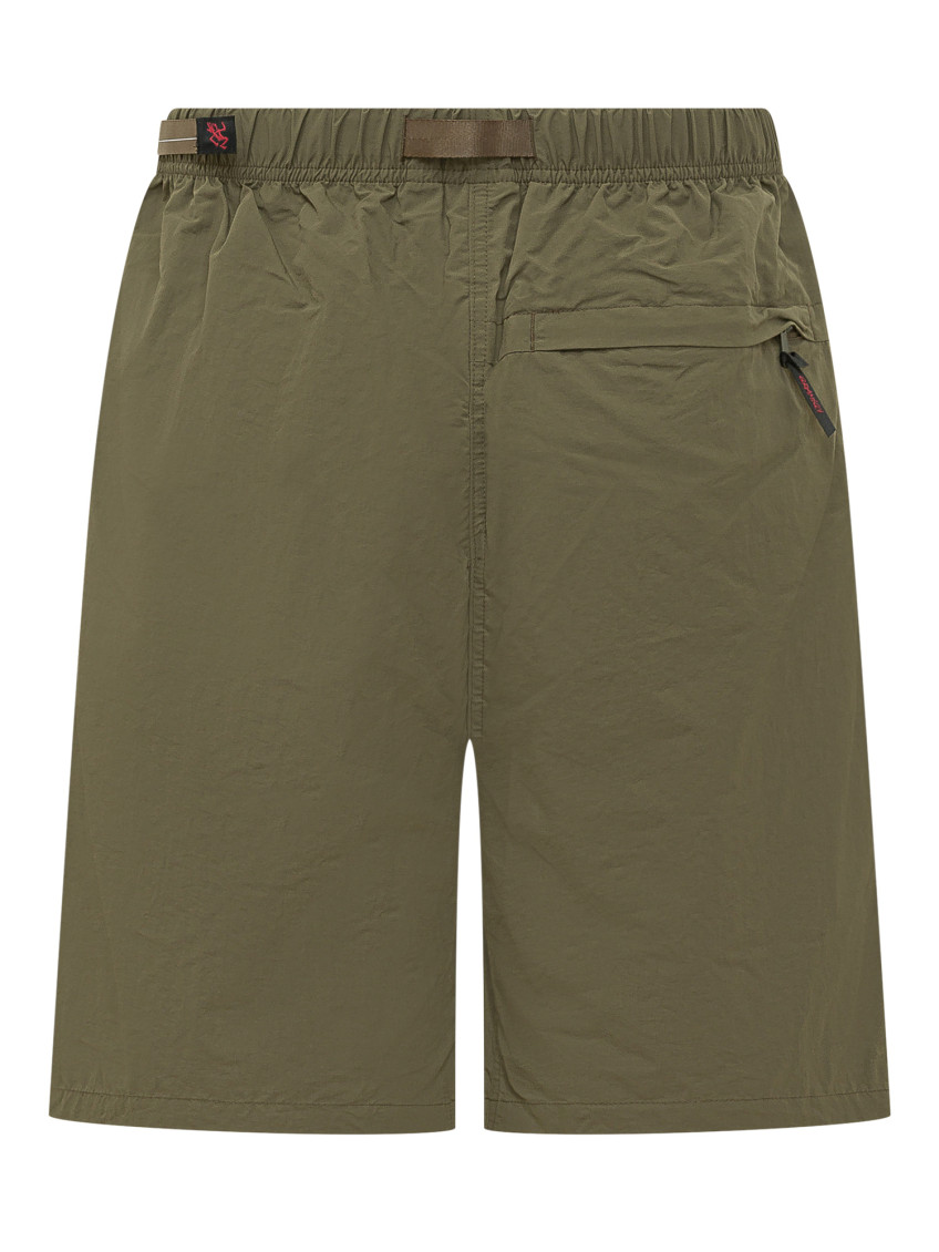 Green Solid Shorts