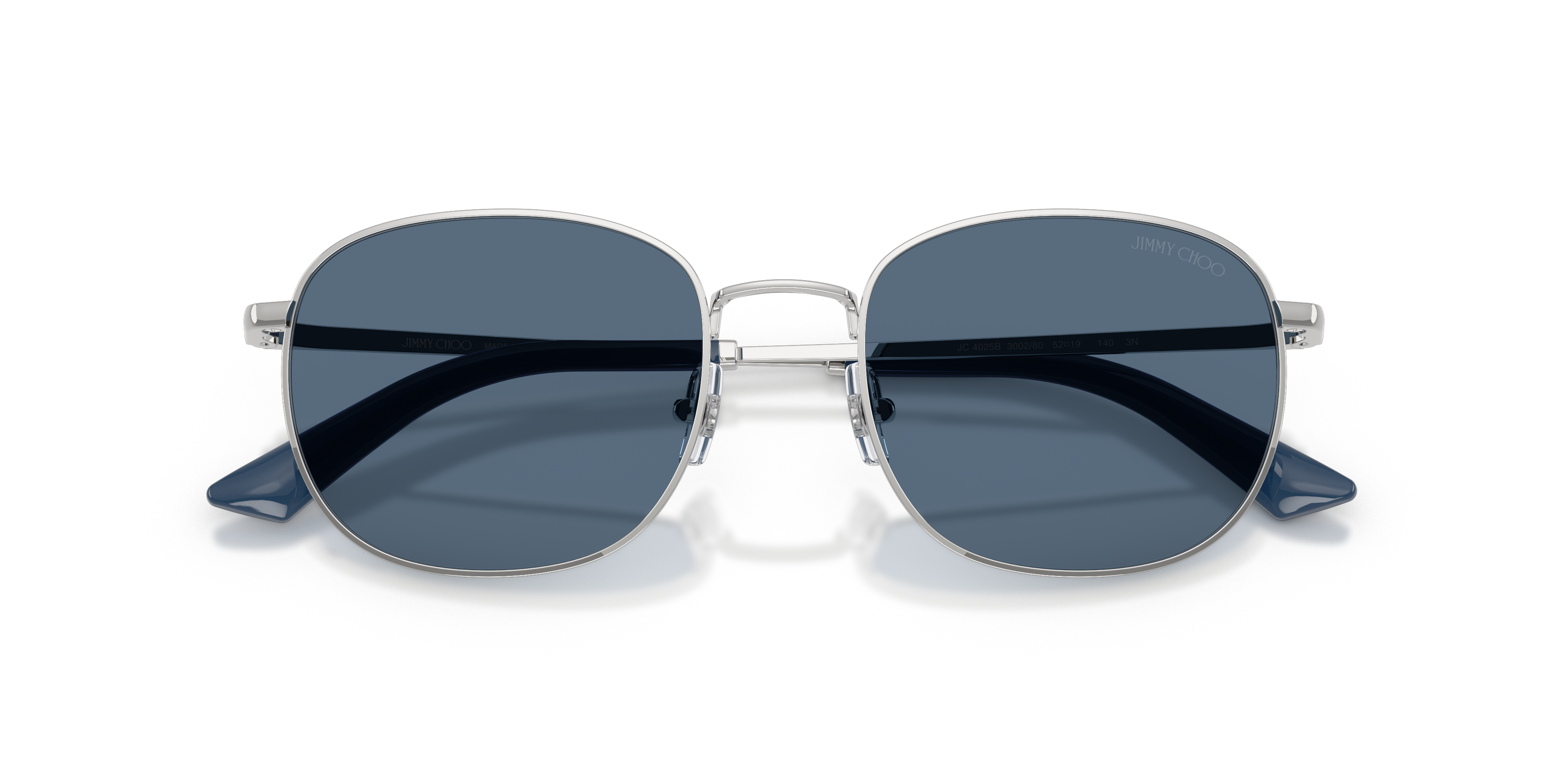 Jimmy Choo Donna Jimmy Choo JC4025B 300280 Occhiali da sole Metallo Argento Blu Pantos Normale